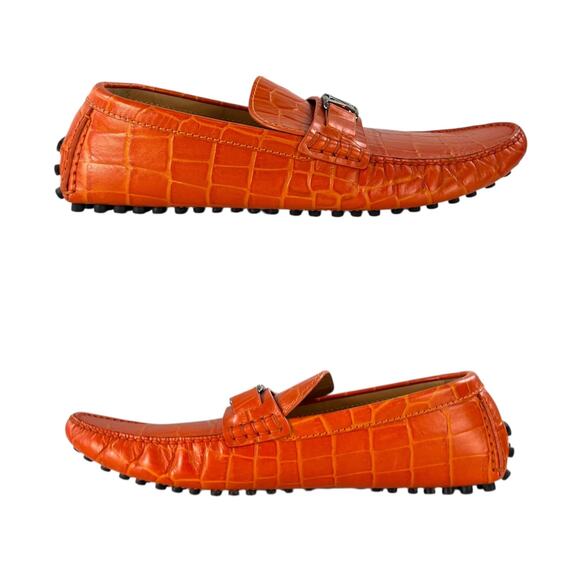 Louis Vuitton Croc-Embossed Loafers - Picture 2 of 7